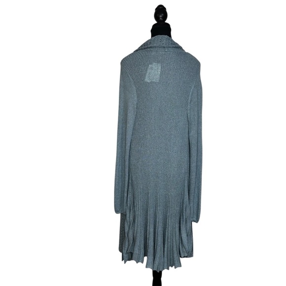 Soft Surroundings Long Open Front Cardigan Women’s Small Longline Accordion - Picture 2 of 10
